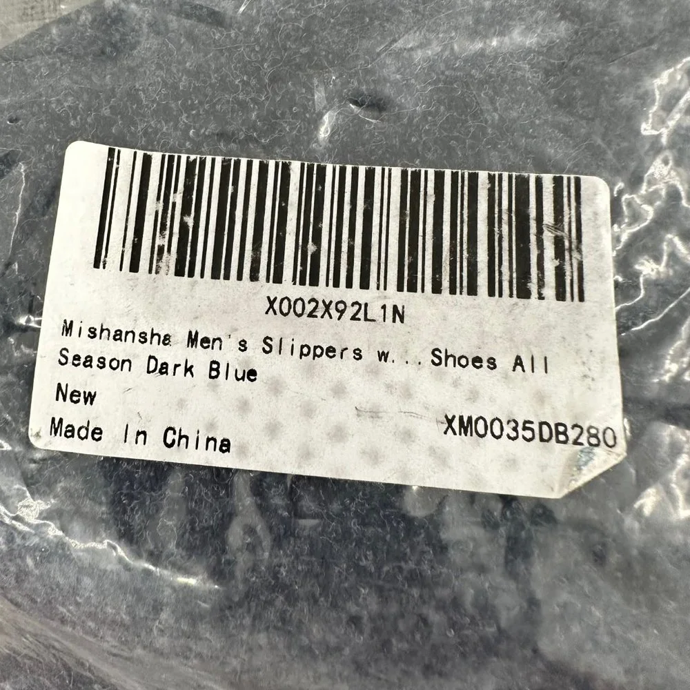 Mishansha Men Home Slippers Memory Foam Fleece Lined Winter House shoes Blue 10 - Picture 12 of 14